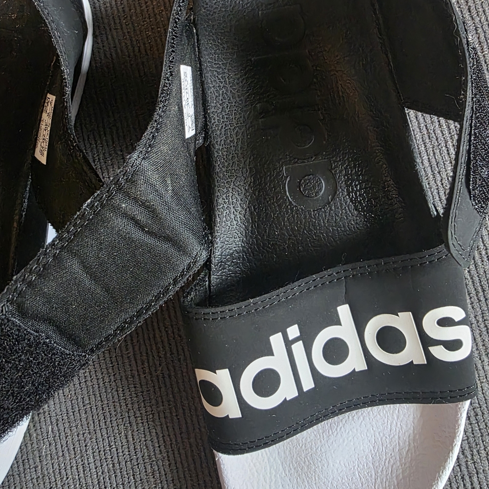 Adidas Black Slide Sandals - Picture 3 of 7